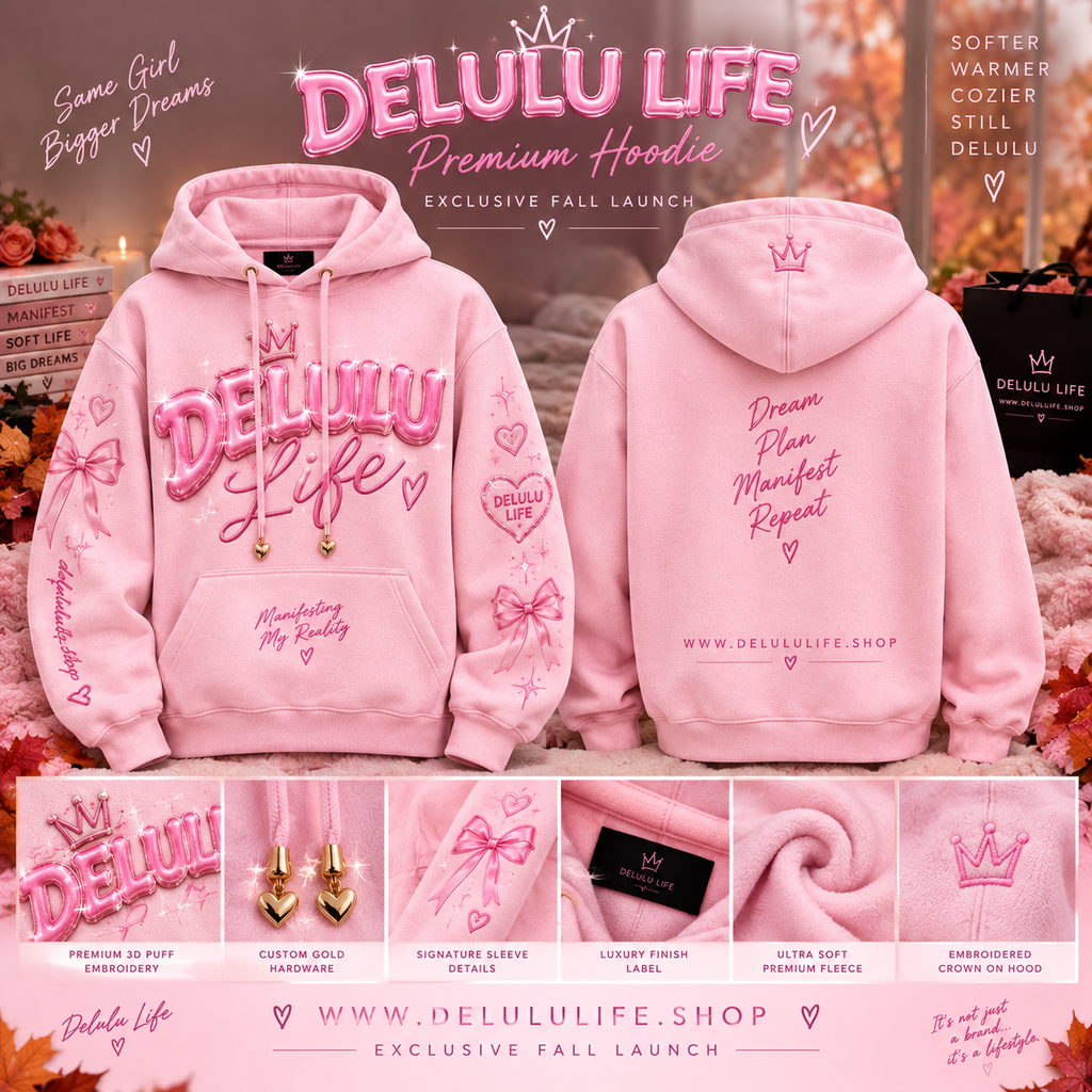 DELULU LIFE PREMIUM PINK PUFF FALL ‘26 DROP SET💕